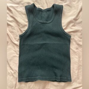 Black cotton tank top